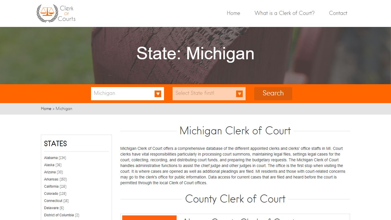 Find Michigan Clerk of Courts – County Clerk of Courts in MI